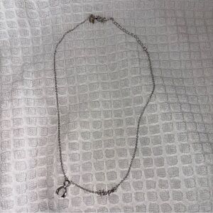 Lia Sophia Silver 18” Necklace “Hope” Breast Cancer Ribbon